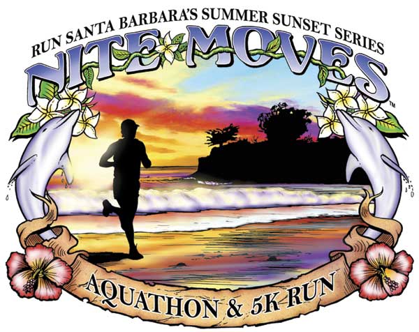 Nite Moves 2015 Tee : the Summer Sunset Series : Run Santa Barbara